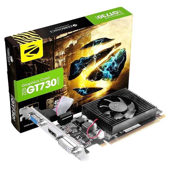 ZEBRONICS- GT730 4gb graphic card