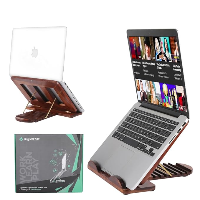 YOGADESK wooden laptop stand