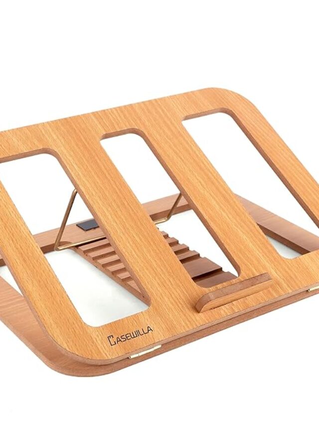 wooden laptop stand